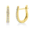 Creolen aus 750 Gold Gelbgold 18 Brillanten 0,33ct TW-SI 15x2,8mm