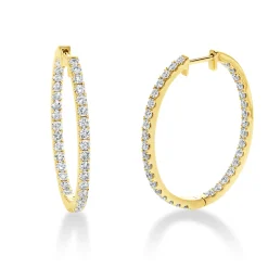 Creolen aus 750 Gold Gelbgold 70 Brillanten 1,81ct TW-SI 29,7x2,1mm