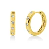 Creolen aus 750 Gold Gelbgold 10 Brillanten 0,2ct TW-SI 16x3mm Zarge