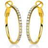 Creolen aus 750 Gold Gelbgold 34 Brillanten 0,99ct TW-VSI 32,7x2mm