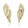 Creolen aus 750 Gold Gelbgold 184 Brillanten 4,11ct TW-VSI 44,2x16mm