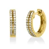 Creolen aus 750 Gold Gelbgold 48 Brillanten 0,29ct W-SI 13,6x2,9mm