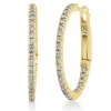 Creolen aus 750 Gold Gelbgold 60 Brillanten 0,42ct W-SI 19,8x1,4mm