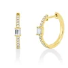 Creolen aus 750 Gold Gelbgold 28 Diamanten 0,23ct TW-SI 15,9x2,8mm