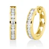 Creolen aus 750 Gold Gelbgold 26 Diamanten 0,82ct TW-SI 18x2,3mm