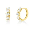 Creolen aus 750 Gold Gelbgold 10 Diamanten 1,59ct TW-SI 16,4x4,7mm