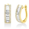Creolen aus 750 Gold Gelbgold 88 Diamanten 2,44ct TW-SI 18,2x6,5mm