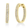 Creolen aus 750 Gold Gelbgold 283 Diamanten 1,11ct TW-SI 22,5x3,3mm