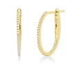 Creolen aus 750 Gold Gelbgold 66 Diamanten 0,16ct TW-SI 19x1mm