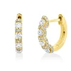 Creolen aus 750 Gold Gelbgold 90 Diamanten 0,52ct TW-SI 11,8x2,2mm