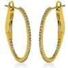 Creolen aus 750 Gold Gelbgold 70 Diamanten 0,14ct TW-SI 19,1x1mm