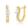 Creolen aus 750 Gold Gelbgold 10 Diamanten 0,62ct 13x3,8mm