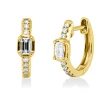 Creolen aus 750 Gold Gelbgold 16 Diamanten 0,28ct 12,2x3,4mm