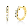 Creolen aus 750 Gold Gelbgold 20 Diamanten 0,18ct 13,6x2mm
