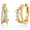 Creolen aus 750 Gold Gelbgold mit 34 Diamant-Brillanten 0,49ct TW-SI 14,2x5,4mm
