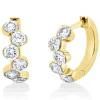 Creolen aus 750 Gold Gelbgold mit 12 Diamant-Brillanten 0,89ct TW-SI 11,5x12,7mm