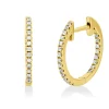 Creolen aus 750 Gold Rotgold 44 Brillanten 0,18ct TW-SI 14x1mm