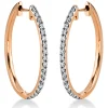 Creolen aus 750 Gold Rotgold 36 Brillanten 0,62ct TW-SI 29,3x1,9mm