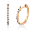 Creolen aus 750 Gold Rotgold 30 Brillanten 0,3ct TW-SI 16,8x1,4mm