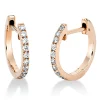 Creolen aus 750 Gold Rotgold 20 Brillanten 0,21ct TW-SI 14,3x1,4mm