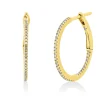 Creolen aus 750 Gold Rotgold 78 Diamanten 0,18ct TW-SI