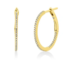 Creolen aus 750 Gold Rotgold 78 Diamanten 0,18ct TW-SI