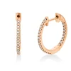 Creolen aus 750 Gold Rotgold 52 Diamanten 0,19ct TW-SI 15x1mm