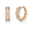 Creolen aus 750 Gold Rotgold 104 Diamanten 1,07ct TW-SI 19,5x6,6mm