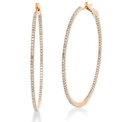 Creolen aus 750 Gold Rotgold 188 Diamanten 0,74ct TW-SI 41,6x1,3mm