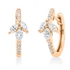Creolen aus 750 Gold Rotgold 22 Diamanten 0,45ct 17,1x6,3mm