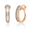 Creolen aus 585 Gold Rotgold 90 Diamanten 0,88ct 16,7x4,3mm