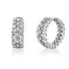 Creolen aus 750 Gold Weißgold 104 Brillanten 3,02ct TW-PI 20,9x8mm