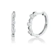 Creolen aus 750 Gold Weißgold 6 Brillanten 0,1ct TW-SI 16,6x2,3mm