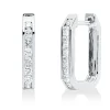 Creolen aus 750 Gold Weißgold 16 Brillanten 0,4ct TW-SI 16,5x2,9mm