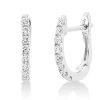Creolen aus 750 Gold Weißgold 16 Brillanten 0,25ct TW-SI 13x1,7mm