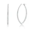 Creolen aus 750 Gold Weißgold 64 Brillanten 2,32ct TW-SI 37x2,3mm