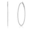 Creolen aus 750 Gold Weißgold 224 Brillanten 0,61ct TW-SI 50x1,2mm
