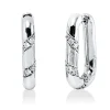 Creolen aus 750 Gold Weißgold 46 Brillanten 1,32ct TW-SI 25,3x4,2mm