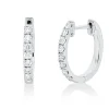 Creolen aus 750 Gold Weißgold 16 Brillanten 0,34ct TW-SI 14x1,7mm