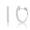 Creolen aus 750 Gold Weißgold 22 Brillanten 0,24ct TW-SI 15x1,5mm