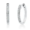 Creolen aus 750 Gold Weißgold 20 Brillanten 0,31ct TW-SI 19,6x2,5mm