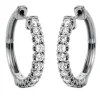 Creolen aus 750 Gold Weißgold 22 Brillanten 1,02ct TW-SI 21,5x3,3mm