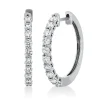 Creolen aus 750 Gold Weißgold 20 Brillanten 0,79ct TW-SI 20,3x2,2mm