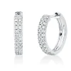 Creolen aus 750 Gold Weißgold 52 Brillanten 0,36ct TW-SI 14x2,7mm