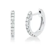Creolen aus 750 Gold Weißgold 18 Brillanten 0,19ct TW-SI 11,5x1,6mm