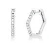 Creolen aus 750 Gold Weißgold 20 Brillanten 0,51ct TW-SI 20,7x2,3mm
