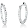 Creolen aus 750 Gold Weißgold 40 Brillanten 0,3ct TW-SI 15,6x1,4mm