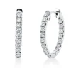 Creolen aus 750 Gold Weißgold 34 Brillanten 0,96ct TW-SI 19,6x2,5mm
