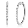Creolen aus 750 Gold Weißgold 32 Brillanten 0,44ct TW-SI 24,3x1,8mm