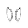 Creolen aus 750 Gold Weißgold 20 Brillanten 0,22ct TW-SI 14,3x1,4mm